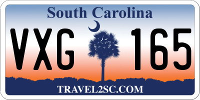 SC license plate VXG165