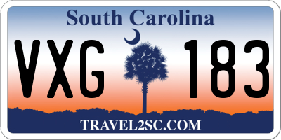 SC license plate VXG183