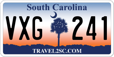 SC license plate VXG241