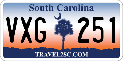 SC license plate VXG251