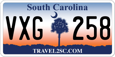 SC license plate VXG258