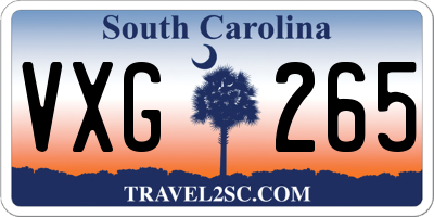 SC license plate VXG265