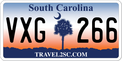 SC license plate VXG266