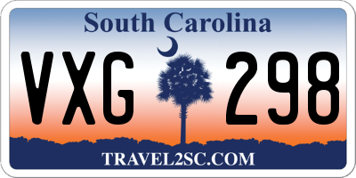 SC license plate VXG298