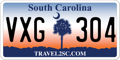 SC license plate VXG304