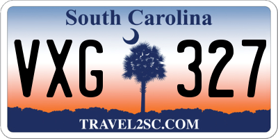 SC license plate VXG327
