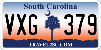 SC license plate VXG379