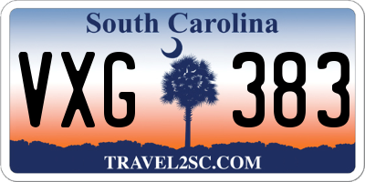 SC license plate VXG383