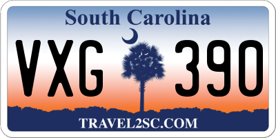 SC license plate VXG390