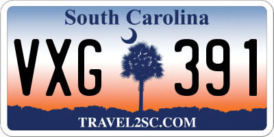 SC license plate VXG391