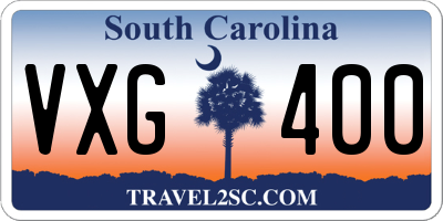 SC license plate VXG400