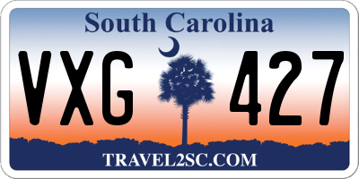 SC license plate VXG427
