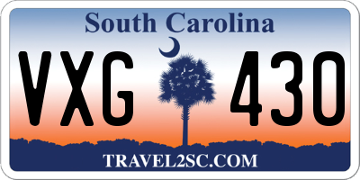 SC license plate VXG430