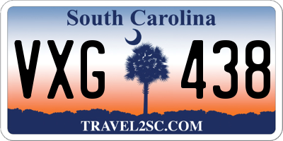 SC license plate VXG438