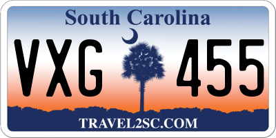 SC license plate VXG455