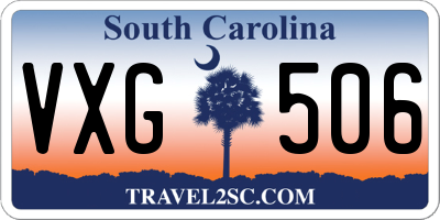 SC license plate VXG506