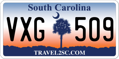 SC license plate VXG509