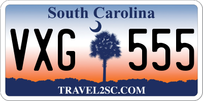 SC license plate VXG555