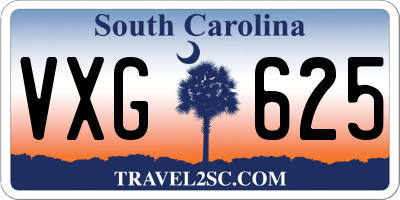 SC license plate VXG625