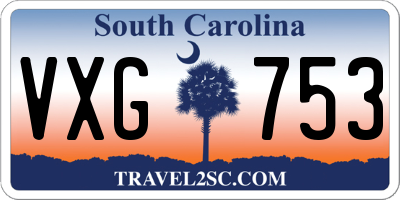 SC license plate VXG753