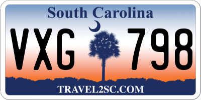 SC license plate VXG798