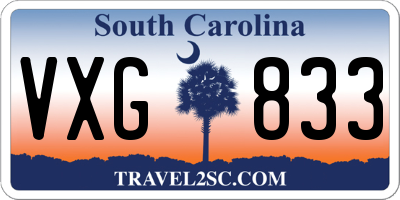 SC license plate VXG833