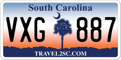 SC license plate VXG887