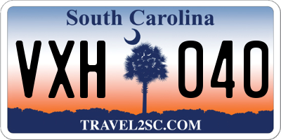 SC license plate VXH040