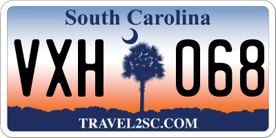 SC license plate VXH068