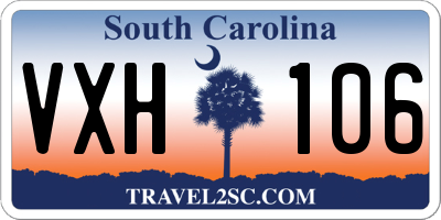 SC license plate VXH106