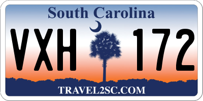 SC license plate VXH172