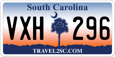 SC license plate VXH296