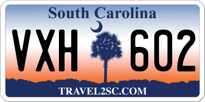 SC license plate VXH602