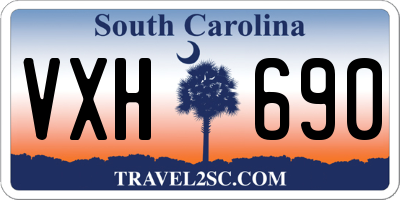 SC license plate VXH690