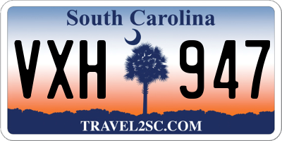 SC license plate VXH947