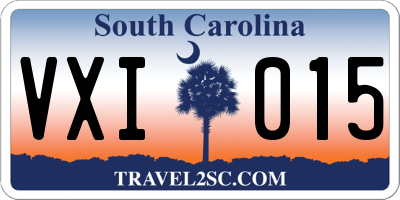 SC license plate VXI015