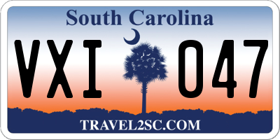 SC license plate VXI047