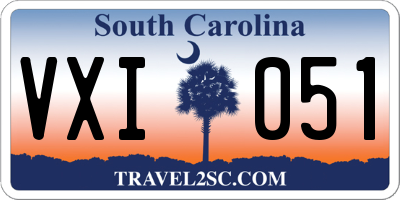 SC license plate VXI051