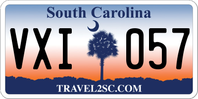 SC license plate VXI057