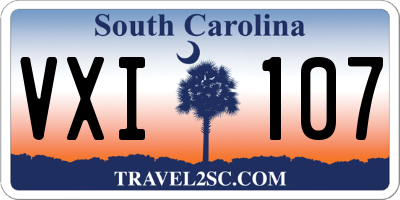 SC license plate VXI107
