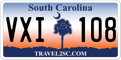 SC license plate VXI108