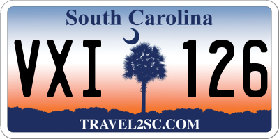 SC license plate VXI126