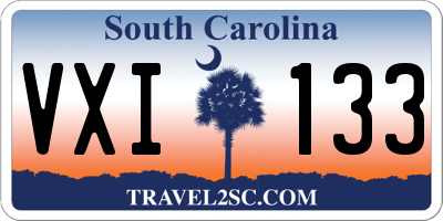 SC license plate VXI133