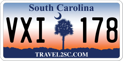 SC license plate VXI178