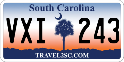 SC license plate VXI243