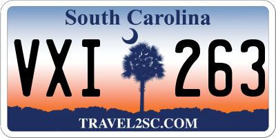 SC license plate VXI263