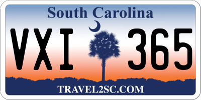 SC license plate VXI365