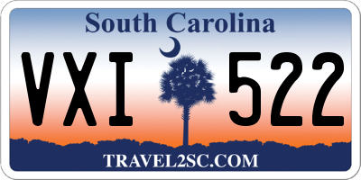 SC license plate VXI522