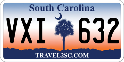 SC license plate VXI632