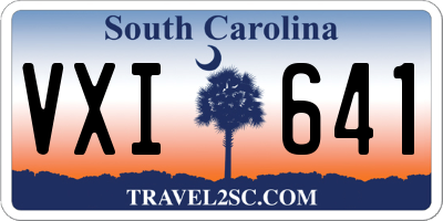 SC license plate VXI641